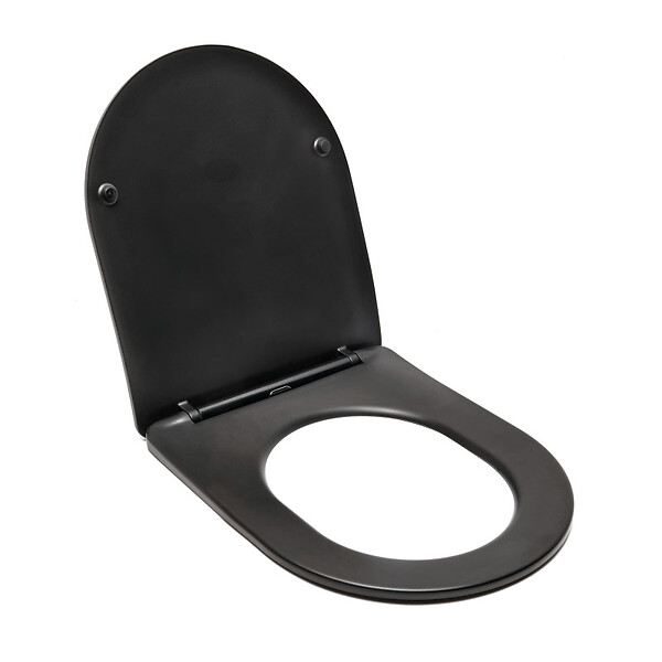 SWISS AQUA TECHNOLOGIES - Swiss Aqua Technologies Siège de toilette SAT Infinitio arrondi noir (SATINFPBKM) - large