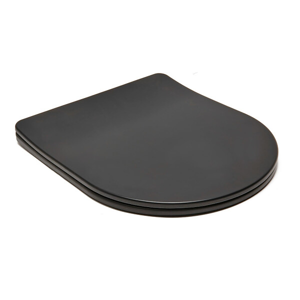 SWISS AQUA TECHNOLOGIES - Swiss Aqua Technologies Siège de toilette SAT Infinitio arrondi noir (SATINFPBKM) - large