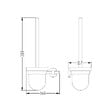 OPTIMA - Optima Cube Way Set Brosse de toilette murale + Porte-papier toilette mural, Chrome (CubeWay-SET) - vignette