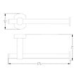 OPTIMA - Optima Cube Way Set Brosse de toilette murale + Porte-papier toilette mural, Chrome (CubeWay-SET) - vignette