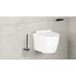 SWISS AQUA TECHNOLOGIES - Swiss Aqua Technologies Simply R PVD Brosse WC murale avec support en verre, Gun métal (SATDSIMR37GM) - vignette