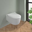VILLEROY & BOCH - Villeroy & Boch Slim Softclosing  Abattant amovible avec frein de chute pour cuvette arceau, Duroplast (8M30S101) - vignette