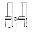 HANSGROHE - Hansgrohe Logis Universal Pack brosse WC + support de rouleau double, Chrome (41722000-DUOLOGIS2) - vignette