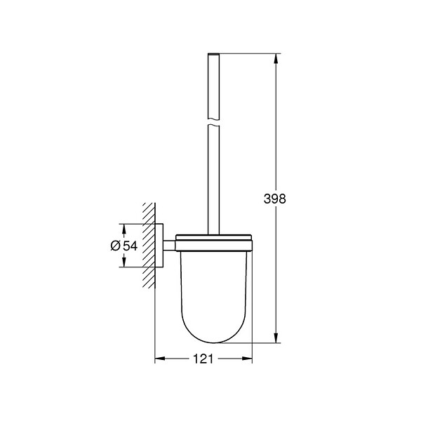 GROHE - Grohe START porte-balai de WC, noir mat (G-411852430) - large