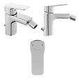 ROCA - Set The Gap by Siko Bidet suspendu 42x36 cm céramique, vidage arrière, blanc + Mitigeur bidet avec bec chromé et tirette - vignette
