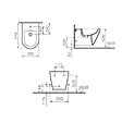 VITRA - Vitra  Set Integra WC sans bride + Abattant avec frein de chute en Duroplast + bidet suspendu et trop-plein, 35,5x54 cm, blanc - vignette