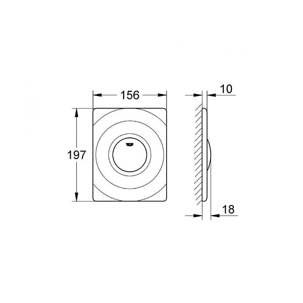 GROHE - Grohe Surf Plaque de commande WC (37063SH0) - large