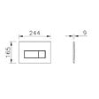 VITRA - Vitra  Root Square plaque de déclenchement double touche, chrome brillant (740-2380) - vignette