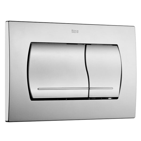 ROCA - Roca Plaque de commande ROCA ACTIVE 52-B double touche Chromé mat (A8901150B2) - large