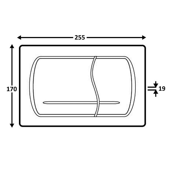 ROCA - Roca Plaque de commande ROCA ACTIVE 52-B double touche Chromé mat (A8901150B2) - large