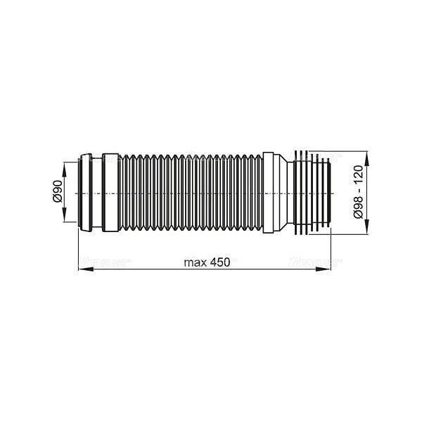 ALCA - Alca Coude de vidage flexible pour WC, DN 90/110 (M9006) - large