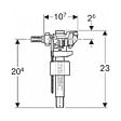 GEBERIT - Geberit 383 robinet flotteur pour réservoir encastré, entrée d’eau latérale, filetage laiton 3/8" (243.886.00.5) - vignette