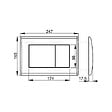 ALCA - Alca Plaque de commande pour WC suspendus, Chrome brillant (m271) - vignette