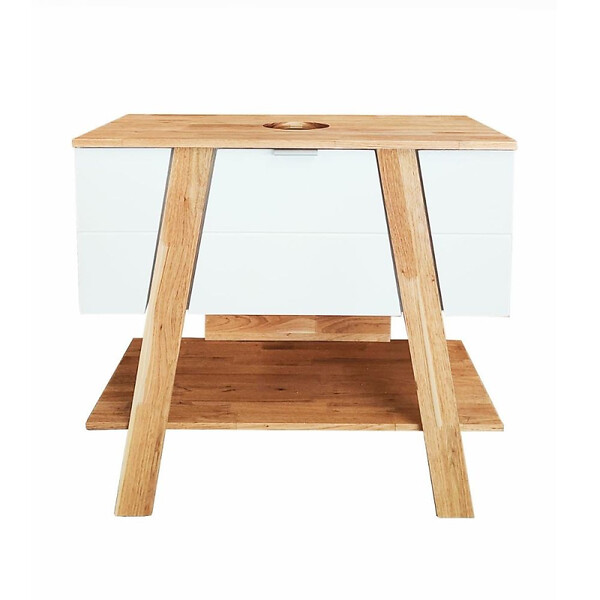 SWISS AQUA TECHNOLOGIES - Meuble de salle de bain sous lavabo Naturel Home 80x73x46 cm, blanc  (HOMEUMDB) - large