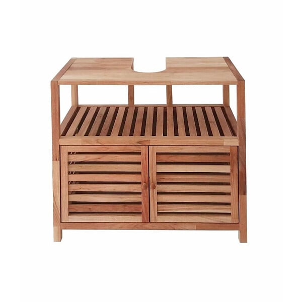 SWISS AQUA TECHNOLOGIES - Swiss Aqua Technologies Meuble de salle de bain sous lavabo Naturel Home 67,5x63x35,5 cm, bois  (HOMEUM) - large