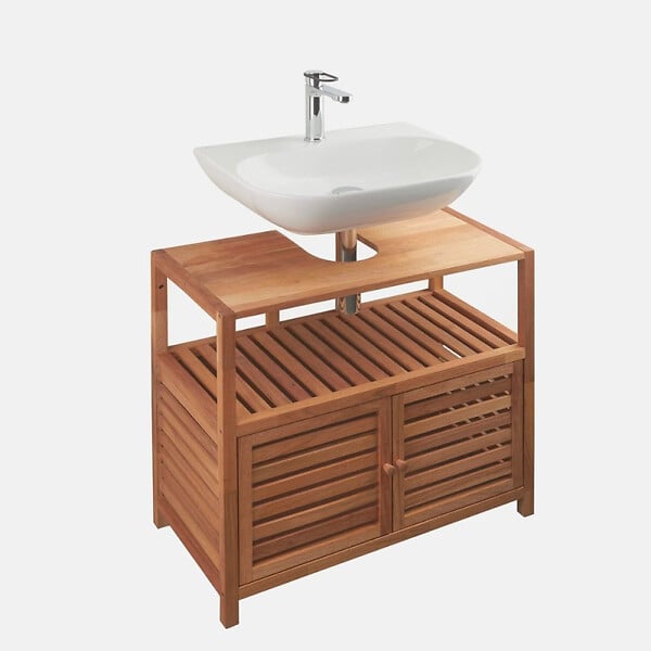 SWISS AQUA TECHNOLOGIES - Swiss Aqua Technologies Meuble de salle de bain sous lavabo Naturel Home 67,5x63x35,5 cm, bois  (HOMEUM) - large
