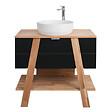 SWISS AQUA TECHNOLOGIES - Swiss Aqua Technologies Meuble de salle de bain sous lavabo Naturel Home 80x73x46 cm, noir  (HOMEUMDC) - vignette