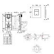 GROHE - Pack WC Bâti Solido + WC sans bride SAT Noir mat + Plaque chrome (AUTOPORTANT-BLACKSAT-1) - vignette