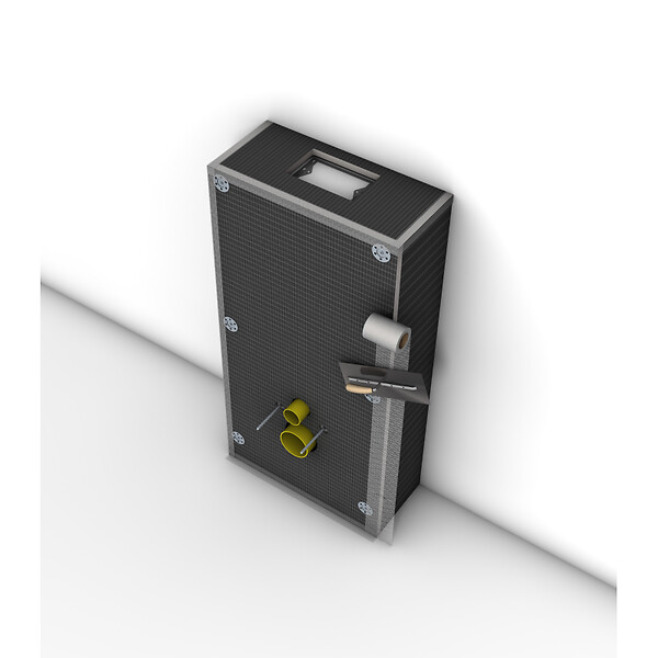 GROHE - Pack WC bâti autoportant + WC sans bride SAT + Abattant softclose + Plaque chrome mat + Set habillage - large