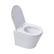 GEBERIT - Pack WC Bati Geberit extra-plat + Cuvette Swiss Aqua Technologies sans bride fixations invisibles + plaque (SLIM-Infinitio-A) - vignette