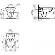 GROHE - Pack WC Bâti autoportant avec Cuvette Porcher rimless + Abattant + Plaque chrome (ProjectPorcher-1) - vignette