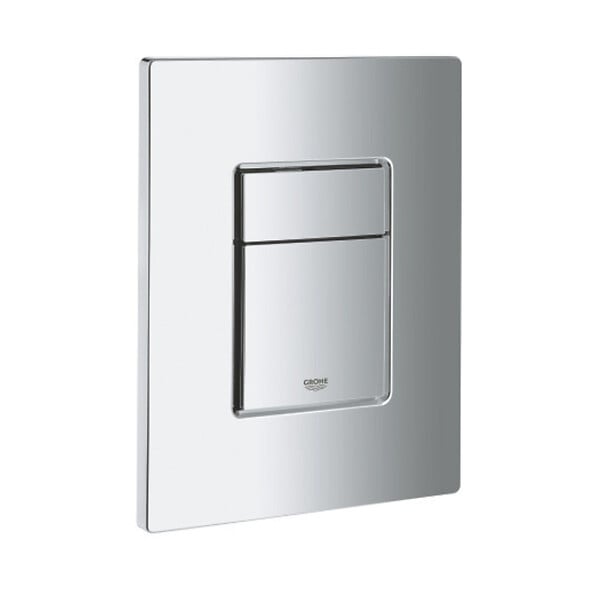 GROHE - Pack WC Bâti autoportant + WC sans bride SAT + Abattant SoftClose + Plaque Chrome (ProjectDelano-1) - large