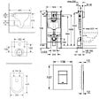 GROHE - Pack WC Bâti autoportant + WC sans bride SAT + Abattant SoftClose + Plaque Chrome (ProjectDelano-1) - vignette