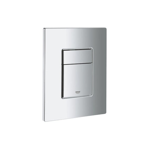 GROHE - Pack WC Bâti autoportant Solido + WC sans bride SAT Brevis + Abattant ultra-fin softclose + Plaque chrome (AUTOPORTANT-BREVIS-1) - large