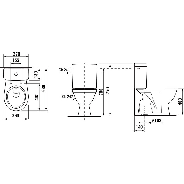 JIKA (GROUPE ROCA) - Jika (Groupe Roca) LYRA PLUS - Pack WC à poser (H8263870002413) - large