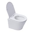 SWISS AQUA TECHNOLOGIES - Swiss Aqua Technologies Pack WC bâti-autoportant + WC SAT sans bride + Abattant SoftClose + Plaque blanche (SMART-Infinitio-M270) - vignette