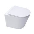 SWISS AQUA TECHNOLOGIES - Swiss Aqua Technologies Pack WC bâti-autoportant + WC SAT sans bride + Abattant SoftClose + Plaque blanche (SMART-Infinitio-M270) - vignette