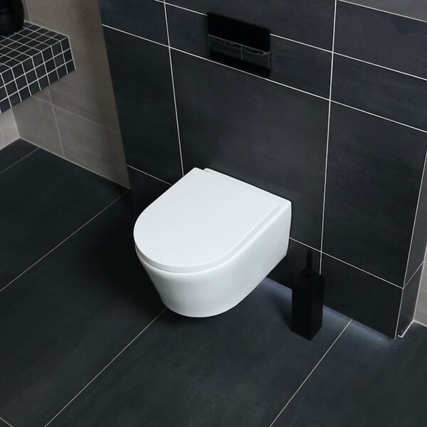 GROHE - Grohe Pack WC Bâti autoportant Rapid SL + WC SAT sans bride et fixations invisibles + Plaque Noir mat (ProjectSATrimless-KF0) - large
