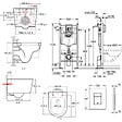 GROHE - Grohe Pack WC Bâti autoportant Rapid SL + WC SAT sans bride et fixations invisibles + Plaque Noir mat (ProjectSATrimless-KF0) - vignette