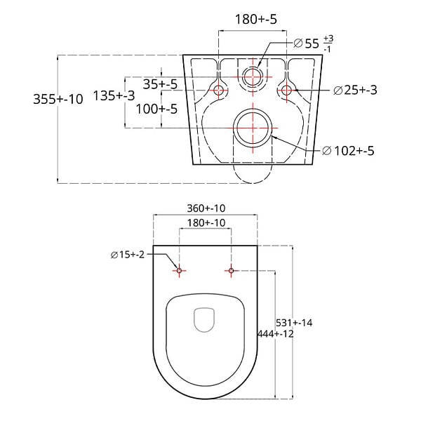 GROHE - Pack WC Bâti-support Rapid SL + WC sans bride Brevis + Abattant softclose + Douchette bidet + Plaque chrome - large