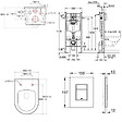 GROHE - Grohe Pack WC Bâti autoportant + WC sans bride SAT Brevis + Abattant ultra-fin softclose + Plaque chrome (ProjectBrevis-1-SP) - vignette