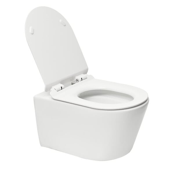 GROHE - Pack WC Bâti Rapid SL + WC sans bride SAT Brevis + Abattant SoftClose + Plaque chrome + Set d'habillage (ARENABREVISSB) - large