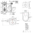GROHE - Pack WC Bâti Rapid SL + WC sans bride SAT Brevis + Abattant SoftClose + Plaque chrome + Set d'habillage (ARENABREVISSB) - vignette