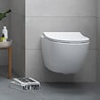 GROHE - Grohe Pack WC Bâti autoportant + Cuvette Vitra Sento compacte sans bride + Plaque chrome (ProjectSentoRimlessCompact-2) - vignette