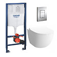 GROHE - Grohe Pack WC Bâti + cuvette Sento compacte + plaque de commande chrome (GROHE-SentoCOMPACT) - vignette