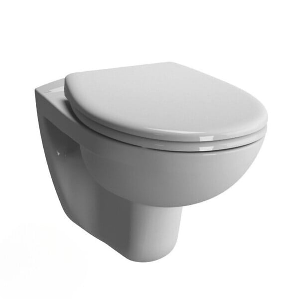 GROHE - Pack WC Bâti Autoportant Rapid SL + WC sans bride Vitra Normus + Abattant softclose + Plaque chrome (ProjectNormusRimless-1) - large