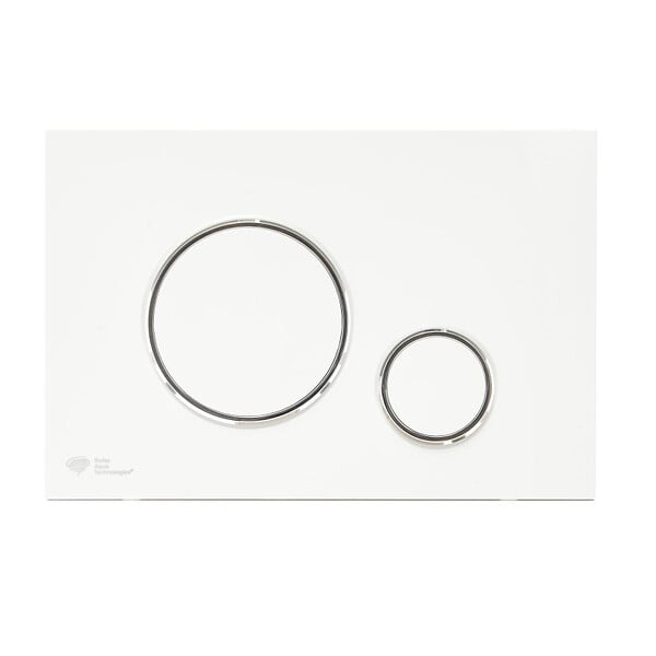SWISS AQUA TECHNOLOGIES - Pack WC bâti-autoportant + WC SAT infinitio sans bride fixations invisibles + Abattant softclose + Plaque blanche/chrome - large