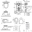 GROHE - Grohe Pack WC Bâti-support + WC sans bride SAT avec bidet thermostatique + Abattant SoftClose + Plaque Chrome (RapidSL082-SATClean-1) - vignette