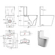 SWISS AQUA TECHNOLOGIES - Swiss Aqua Technologies lot de 6 Brevis WC à poser Haut de gamme, sans bride + abattant softclose, alimentation latérale éco, vidage universel - vignette