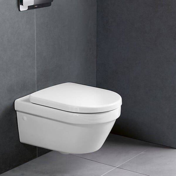 VILLEROY & BOCH - ViConnect Pro S Pack WC bâti Villeroy & Boch + WC sans bride Villeroy & Boch + abattant Duroplast + plaque (VICONTARCHI3-2CH) - large