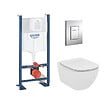 GROHE - Grohe Pack WC Ideal Standard Tesi Aquablade sans bride + Rapid SL autoportant NF + plaque Skate Cosmo chrome (ProjectTesi-1-SP) - vignette
