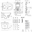 GEBERIT - Pack WC Bati-support Geberit + WC sans bride Avva + Abattant SoftClose + Plaque blanche + Set d'isolation phonique (AvvaGeb3SET) - vignette