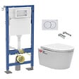 GEBERIT - Pack Bati Autoportant Geberit + WC sans bride Swiss Aqua Technologies + plaque (SATGEBXBPNEW) - vignette
