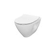 GEBERIT - Pack WC Bâti-support Geberit 112 cm + Cuvette sans bride Cersanit + Abattant SoftClose + Plaque blanche (MILLEGEB1) - vignette