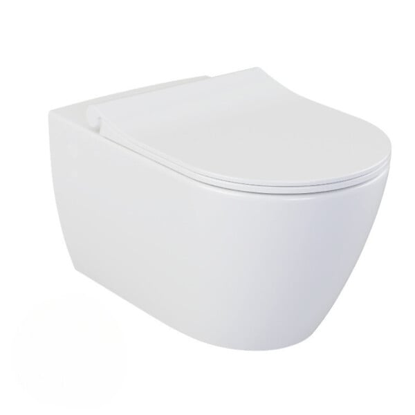 GROHE - Pack WC Bâti-autoportant Rapid SL + WC sans bride Bello + Abattant softclose + Plaque chrome (ProjectBello-1) - large
