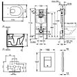 GROHE - Pack WC Bâti-autoportant Rapid SL + WC sans bride Bello + Abattant softclose + Plaque chrome (ProjectBello-1) - vignette